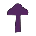 Silhouette de champignon avec chapeau en forme de cloche évasée
