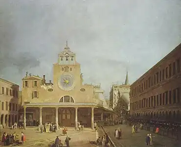 San Giacomo peint par Canaletto au XVIIIe&nbsp;siècle
