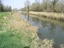 Une vue du canal en hiver