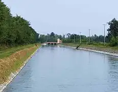Le pont-siphon du canal Cavour à Vettignè