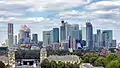 Le quartier d'affaires Canary Wharf dans l'East End de Londres en 2019.
