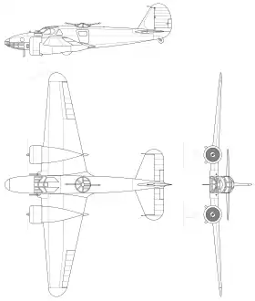 vue en plan de l’avion