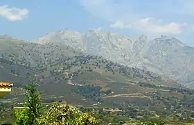 Vue de la face Sud du pic Almanzor.