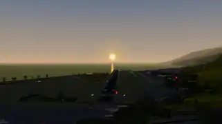 Coucher de soleil sur l'aéroport de Caracas (v3.7, 2015).