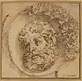 Tête de faune, par Agostino Carracci, v.&nbsp;1595