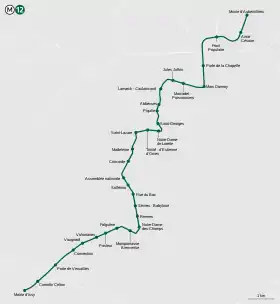 Voir la carte de la ligne.