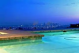 depuis la piscine