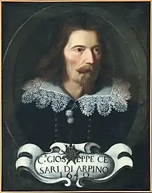 Portrait peint du buste d'un homme en tenue élégante du XVIIe siècle.