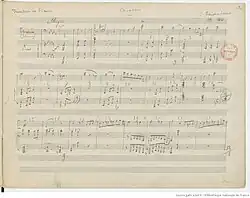 Page du manuscrit.