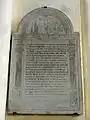 Plaque de donation de Mathieu Heutin de 1638.