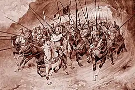 Venceslas Ier de Bohême et ses chevaliers légendaires de la montagne Blaník.