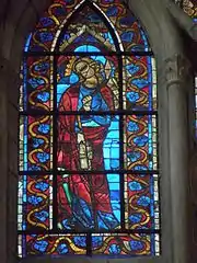 Synagoga, vitrail du transept nord, cathédrale de Châlons-en-Champagne, 2e moitié du XIIIe&nbsp;siècle