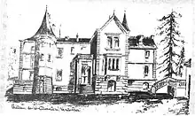 Gravure de la fin du XIXe&nbsp;siècle représentant le domaine de la Catonnière