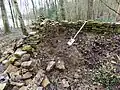 Mise au jour du local du jardinier dans le parc du château, février 2016.