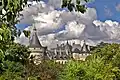 Le château vu des jardins.