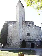 Le mur est du donjon avec la pointe pleine probablement miné vers 1576