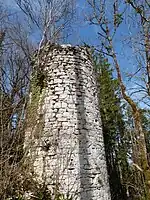 Une vue des ruines du château de Montdidier.