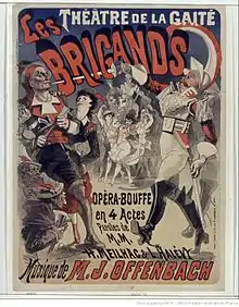 Affiche pour la 2e version des Brigands, de Jacques Offenbach (1878).