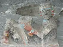 Chac-Mool du Templo Mayor à Mexico.