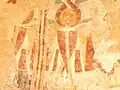 Abside: un séraphin au pied du Christ en majesté.
