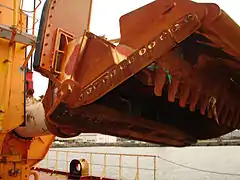 Bec (17&nbsp;tonnes) de l'élinde de la drague Samuel Champlain.