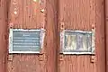 Chapelle Saint-Michel : affiche apposée sur la porte à la suite des détériorations survenues.