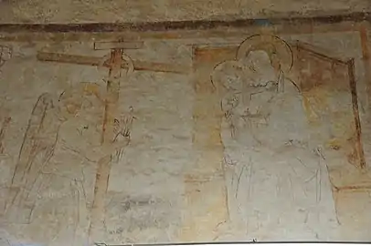 no&nbsp;13 : détail d'une peinture murale (partie droite).