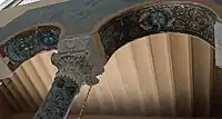Chapiteaux théodosien et mosaïques, VIIe&nbsp;siècle.