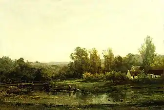 Les Blanchisseuses (1870-1874), huile sur toile, 53 x 80&nbsp;cm, New York, The Frick Collection.