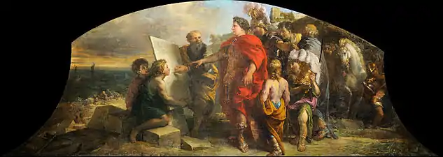 Auguste fait bâtir le port de Misène, plafond.