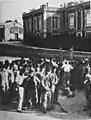 Regroupement à Reims en 1914.