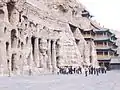 Grottes de Yungang (no&nbsp;9), vues de l'extérieur.