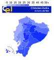Résultats de Christian Zurita par province au 1er tour
