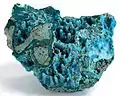 Chrysocolle stalactites, Ray mine&nbsp;(en), Arizona.