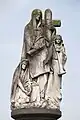 Sculpture : pleureuse, allégorie de la foi et ange du jugement dernier.