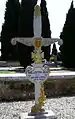 Tombe de Jean Ballestra au carré militaire n°58 du cimetière de Caucade.