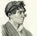 Portrait (gravure) de Clémence Lortet, pour les Annales de la Société Linnéenne de Lyon, 1836
