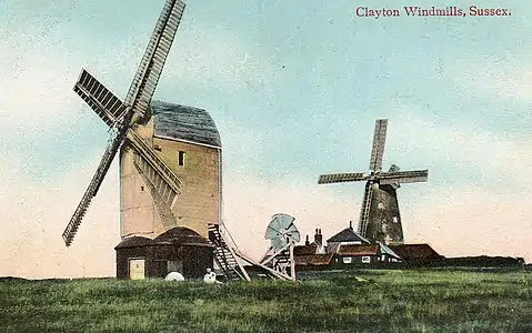 Jill. Moulins de Clayton (en), Angleterre.