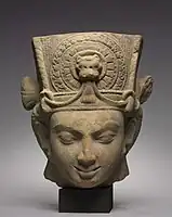 Tête de Vishnu de Vidisha près d'Udayagiri, Inde centrale, Ve siècle