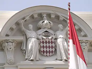 Fronton du palais de Monaco.