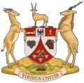 Armoiries du Sud-Ouest africain (1963-1980) sous mandat sud-africain (1918-1966) puis sous occupation sud-africaine (1966-1990).