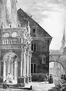 Lithographie du collège des Jésuites.