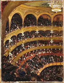 Concert Colonne (non daté), André Devambez (1867-1944), huile sur toile 72&nbsp;×&nbsp;55,3&nbsp;cm, Musée d'Orsay (Paris).