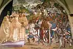 La même scène traitée par Signorelli, Monte Oliveto Maggiore