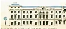 Dessin d'architecture de salle de comédie à Mayence