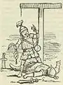 John Leech, lettrine T, Comic History of Rome, de Gilbert Abbott A. Beckett, Bradbury, Evans & Co, Londres (vers 1850), p.&nbsp;56.