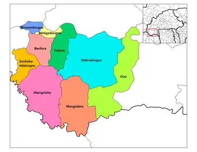 Localisation de Moussodougou