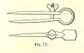Compas à ressort (représentation du XIXe&nbsp;siècle).