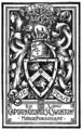 Ex-libris aux armes de George Swinton.