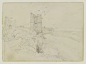 Croquis au Victoria and Albert Museum, à Londres.